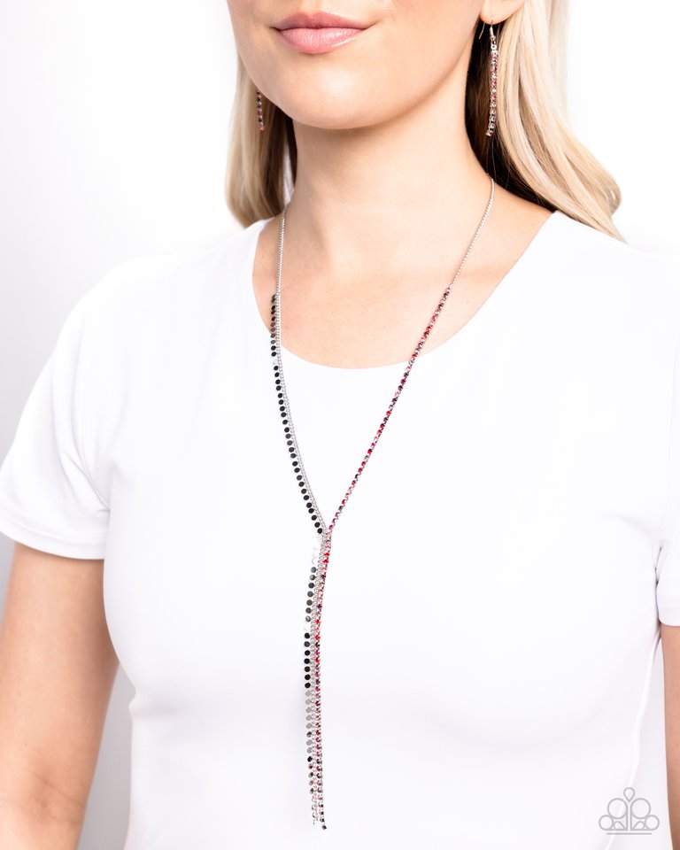 Elongated Eloquence - Red - Paparazzi Necklace Image