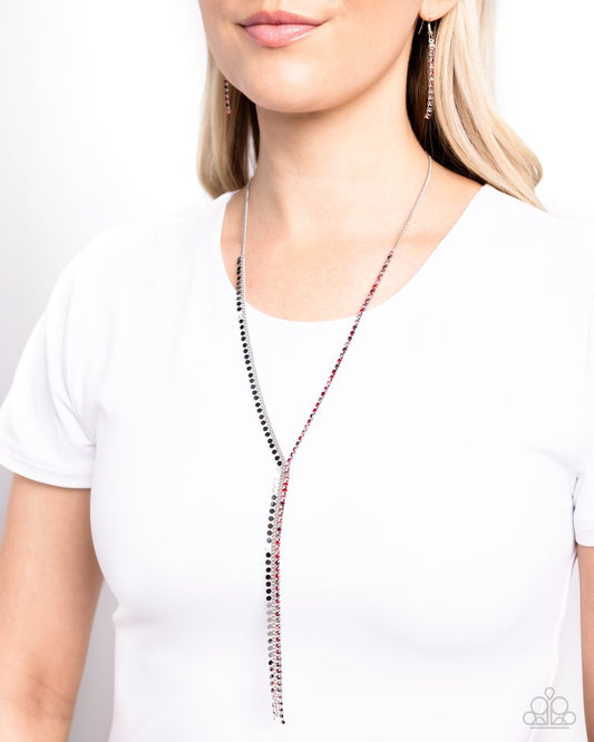 Elongated Eloquence - Red - Paparazzi Necklace Image