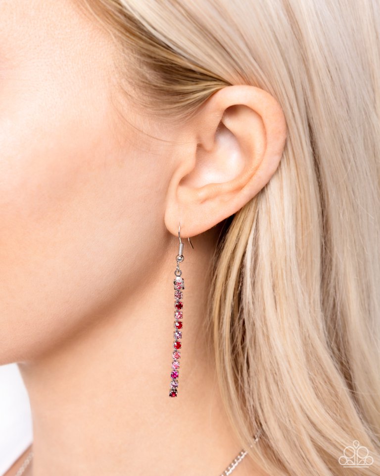 Elongated Eloquence - Red - Paparazzi Necklace Image