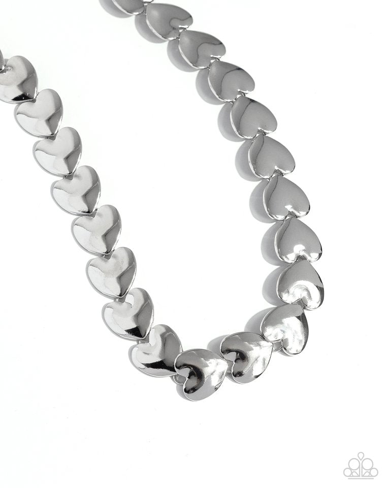 Heirloom Hearts - Silver - Paparazzi Necklace Image