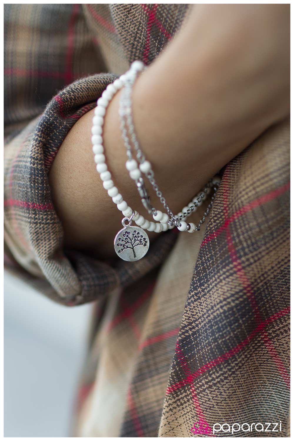 Paparazzi Bracelet ~ Barking Up The Wrong Tree - White