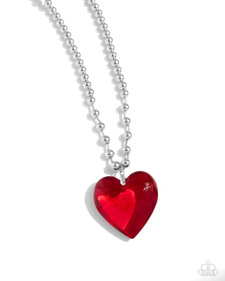Romantic Residence - Red - Paparazzi Necklace Image
