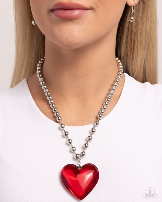 Romantic Residence - Red - Paparazzi Necklace Image