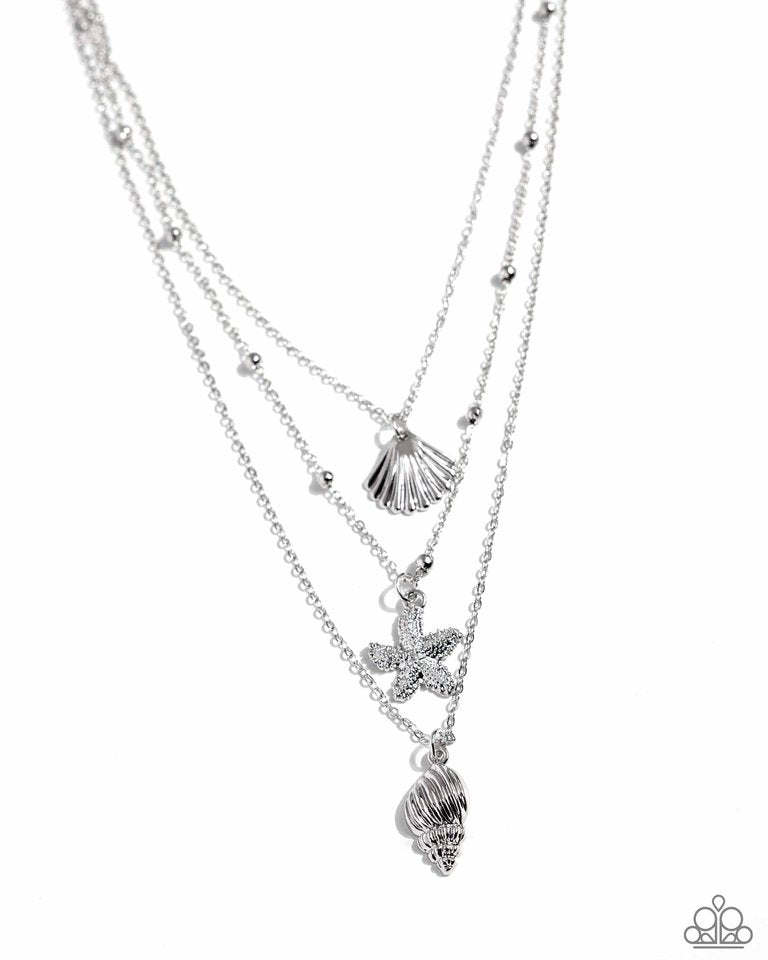 Seashell Sonata - Silver - Paparazzi Necklace Image