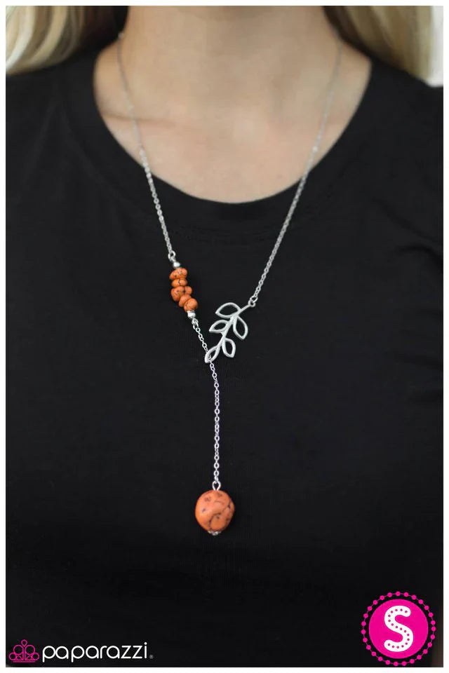 Paparazzi Necklace ~ Standing My Ground - Orange