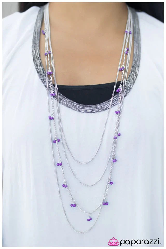 Paparazzi Necklace ~ On Route 66 - Purple
