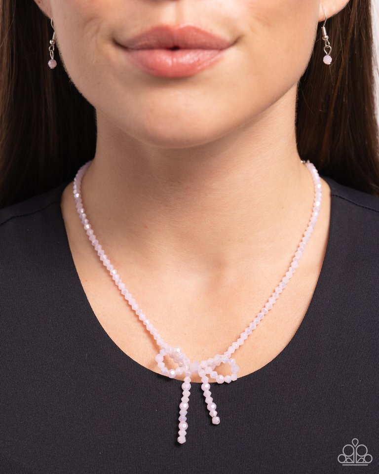 Somebody I Used to BOW - Pink - Paparazzi Necklace Image