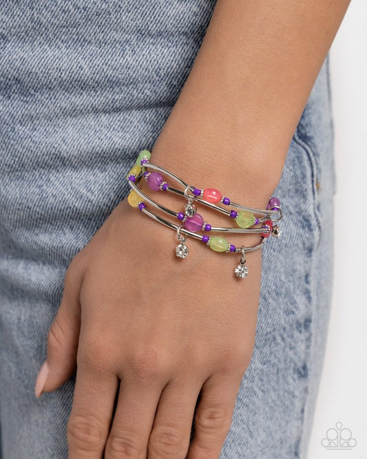 Scattered Sheen - Purple - Paparazzi Bracelet Image