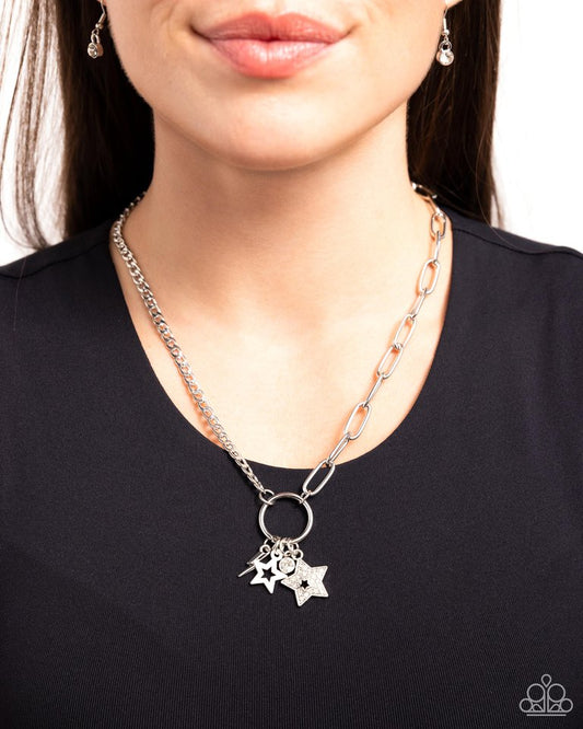 Stellar Sighting - White - Paparazzi Necklace Image