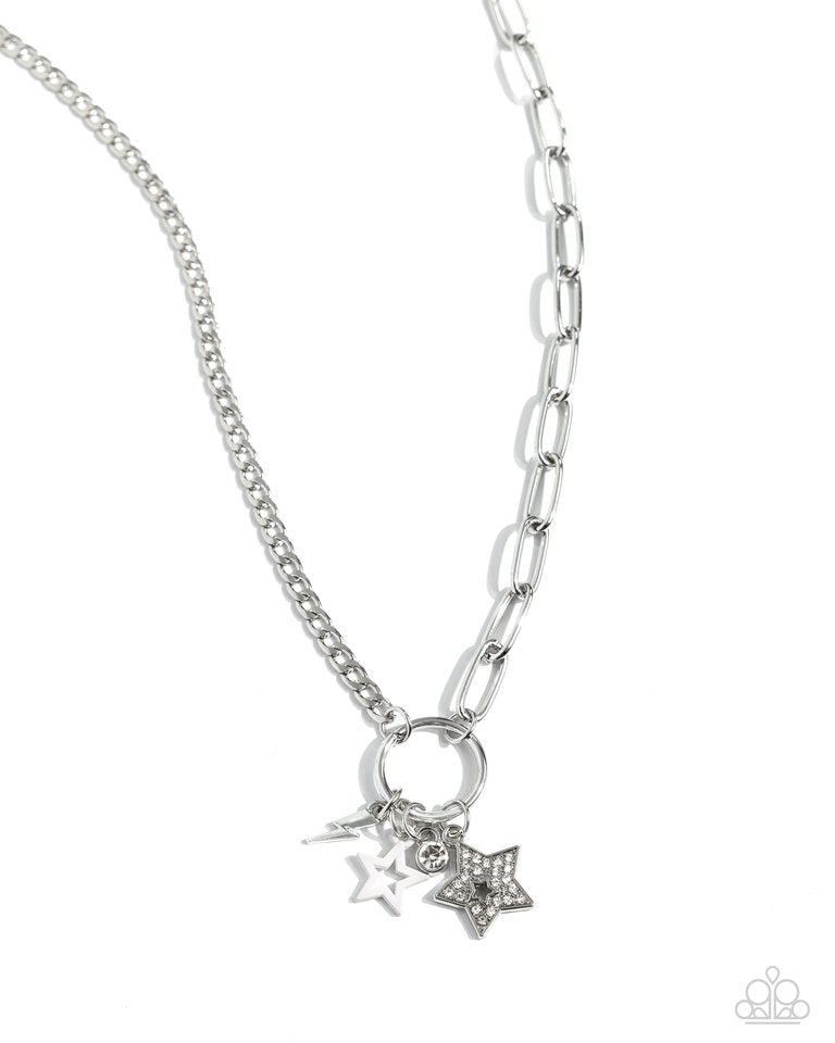 Stellar Sighting - White - Paparazzi Necklace Image