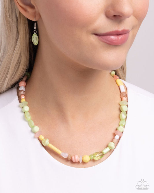 Colored Can-Can - Green - Paparazzi Necklace Image