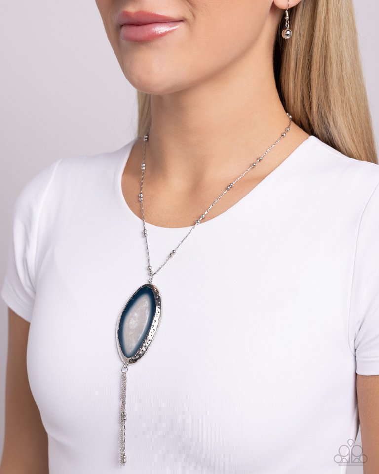 Geode Gamble - Blue - Paparazzi Necklace Image