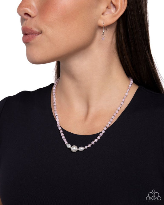 Fight Like a PEARL - Pink - Paparazzi Necklace Image