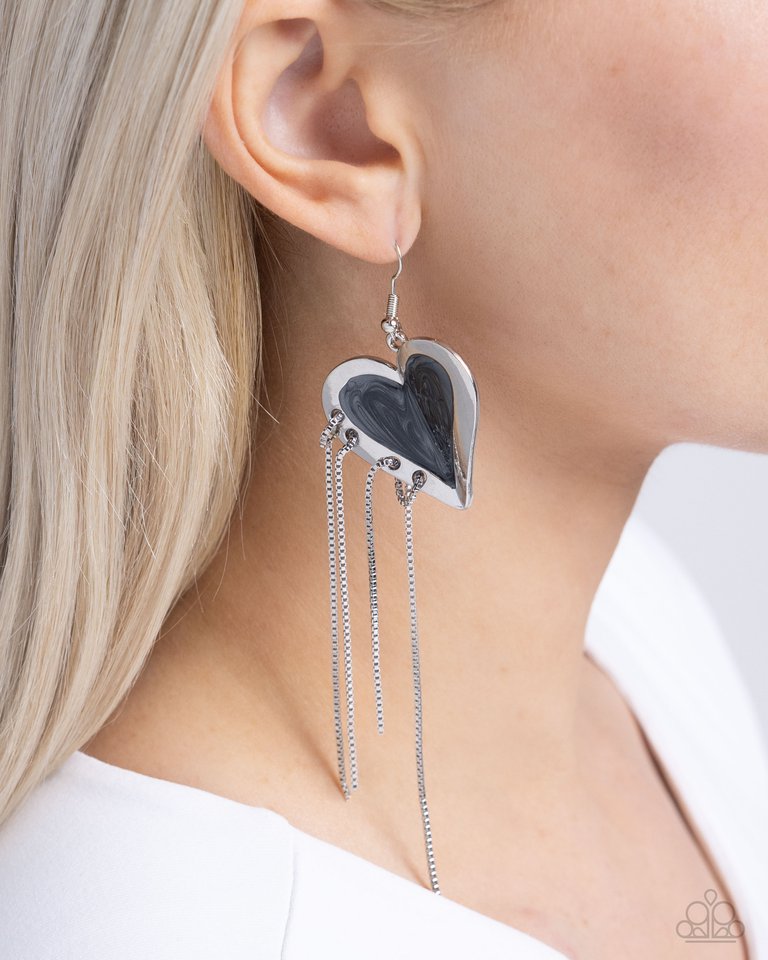 Sweetheart Specialty - Black - Paparazzi Earring Image