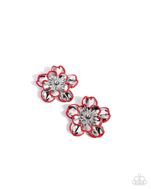 Merry Model - Red - Paparazzi Earring Image