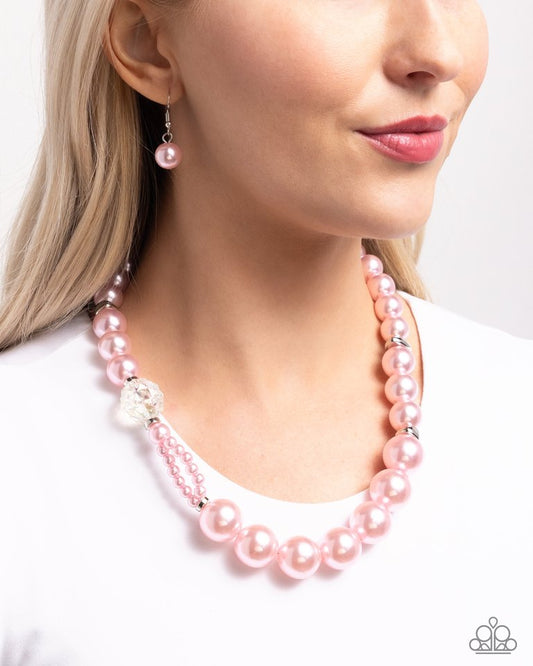 Crystal Class - Pink - Paparazzi Necklace Image