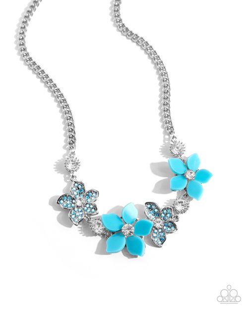 Bouquet Ballad - Blue - Paparazzi Necklace Image