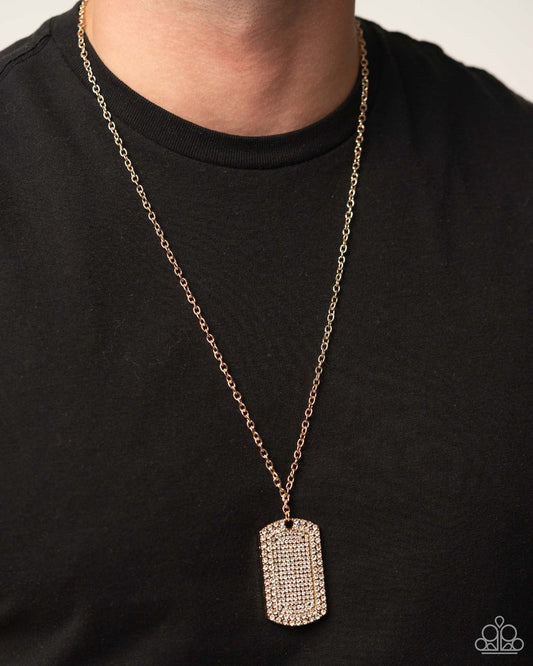 Animated Army - Gold - Paparazzi Necklace Image