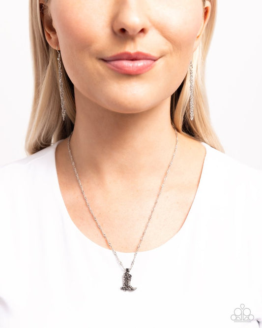 Collectable Cowboy - Silver - Paparazzi Necklace Image