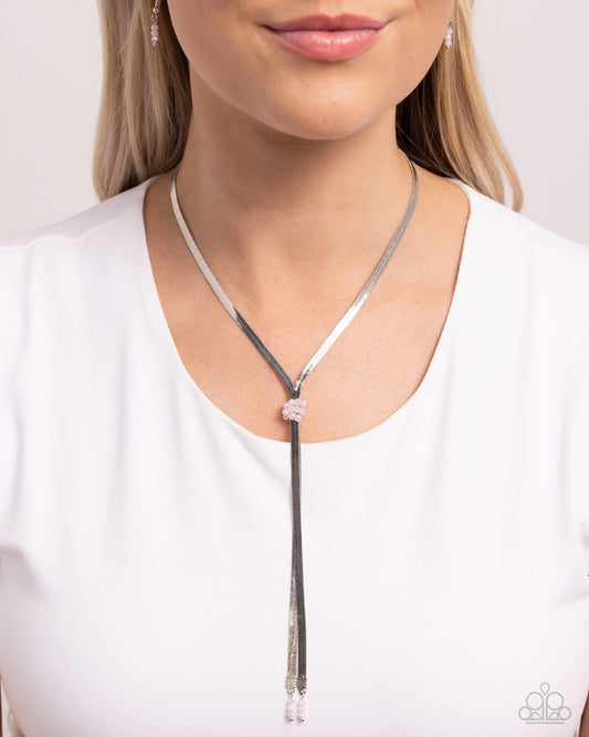 Corporate Cascade - Pink - Paparazzi Necklace Image