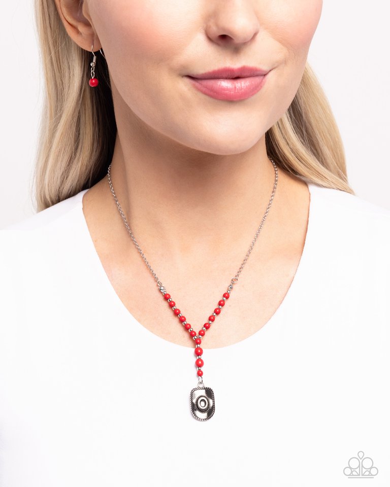 Southern Sheen - Red - Paparazzi Necklace Image