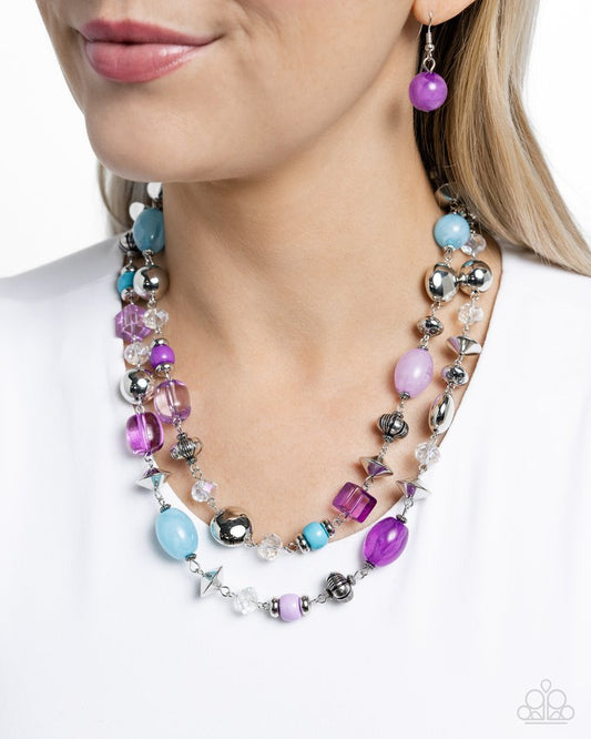 Playful Past - Purple - Paparazzi Necklace Image