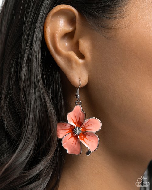 Floral Flavor - Orange - Paparazzi Earring Image