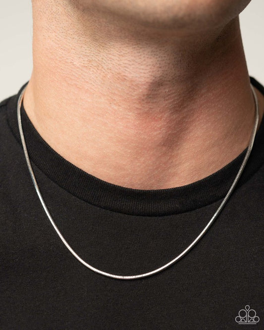 Coiled Captain - Silver - Paparazzi Necklace Image