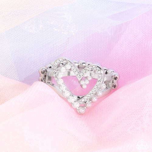 Just a Crush - White - Paparazzi Ring Image