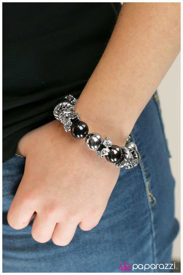 Paparazzi Bracelet ~ Fire and Brimstone - Black