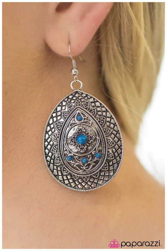 Paparazzi Earring ~ A Drop In The Bucket - Blue
