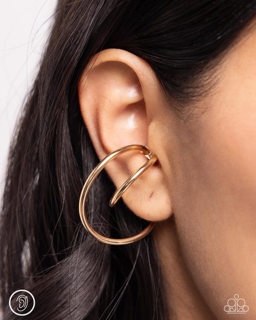Wraparound Whimsy - Gold - Paparazzi Earring Image