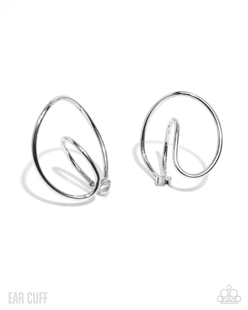 Wraparound Whimsy - Silver - Paparazzi Earring Image
