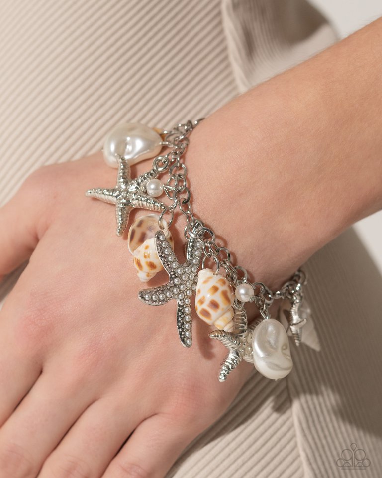 Seashell Song - White - Paparazzi Bracelet Image