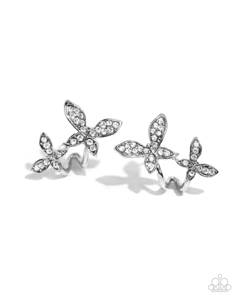 Adorably Aerial - White - Paparazzi Earring Image