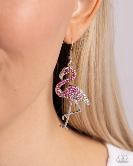 Flamingo Flourish - Paparazzi Earring Image