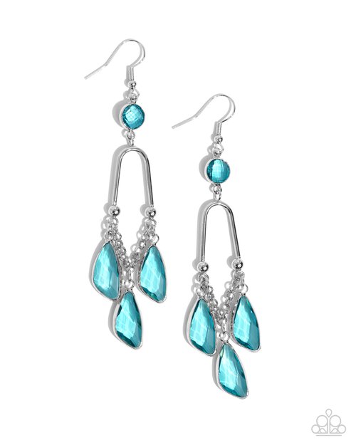 Winged Wardrobe - Blue - Paparazzi Earring Image