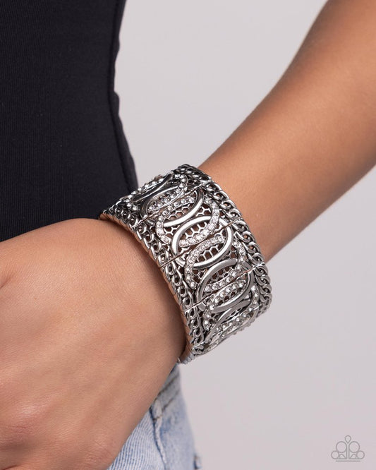 Forged Fashion - White - Paparazzi Bracelet Image