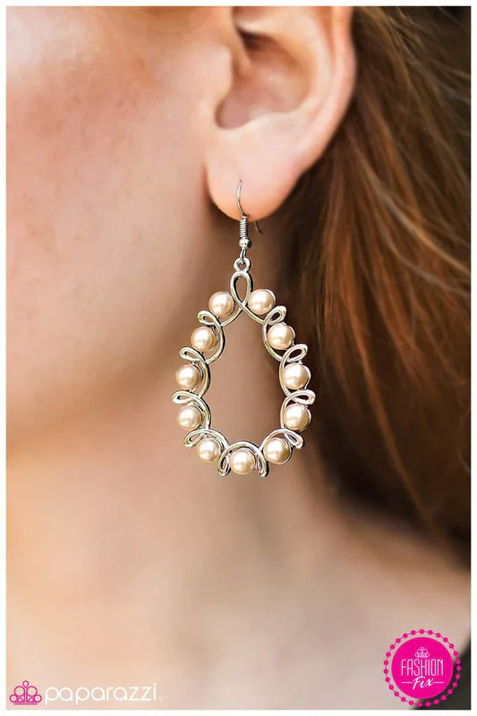 Paparazzi Earring ~ Back to You - Brown