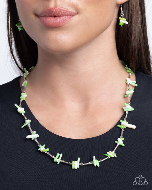 Multicolored Marathon - Green - Paparazzi Necklace Image
