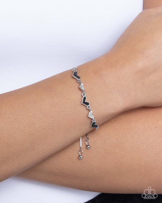Heart-struck Hype - Black - Paparazzi Bracelet Image