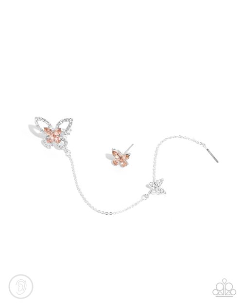 Threaded Travel - Orange - Paparazzi Earring Image