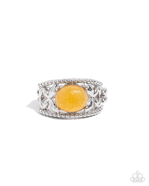 Earthy Embellishment - Yellow - Paparazzi Ring Image