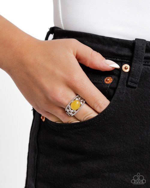 Earthy Embellishment - Yellow - Paparazzi Ring Image