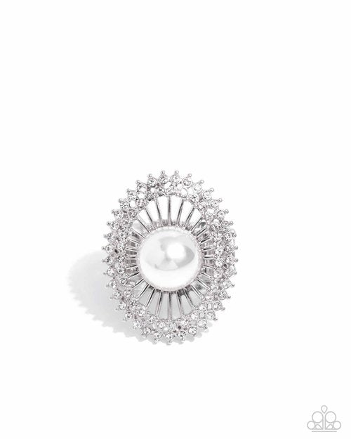 Ornamental Outline - White - Paparazzi Ring Image