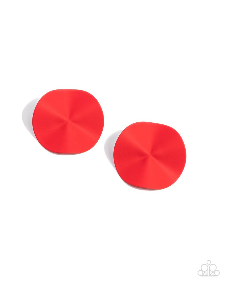 Moody Masterpiece - Red - Paparazzi Earring Image