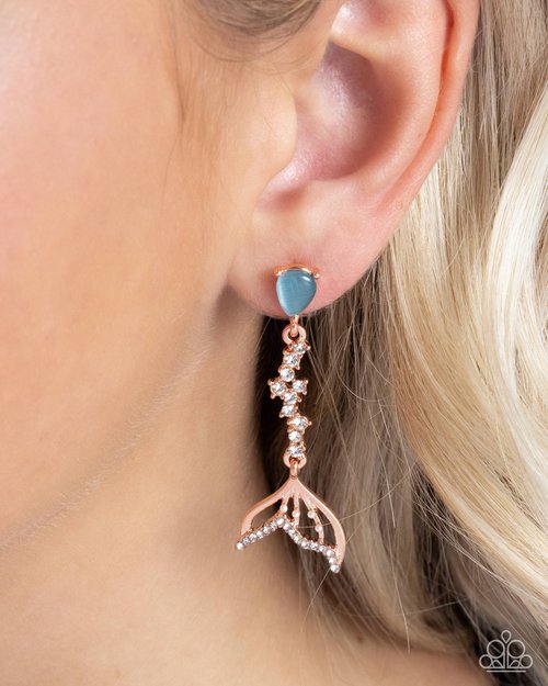 Mermaid Motivation - Copper - Paparazzi Earring Image