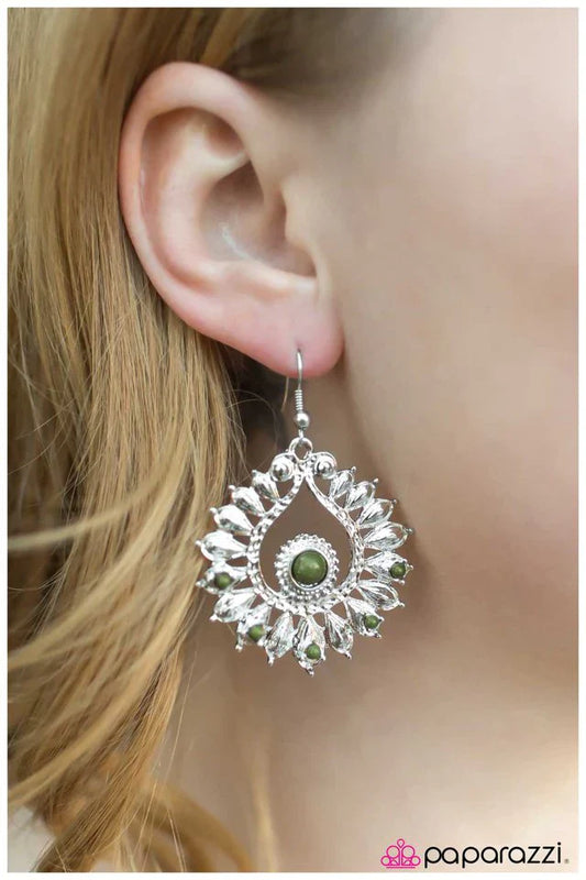 Paparazzi Earring ~ Presented With Pride - Green