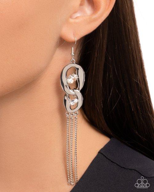 Wild Welcome - White - Paparazzi Earring Image
