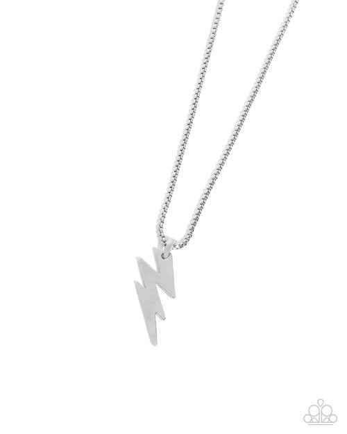 Electric Encore - Silver - Paparazzi Necklace Image